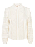 MAISON HOTEL Camicia Donna Pizzo Avorio Cotone Manica Lunga DELPHINE HAMLET
