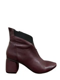 KUDETA’ 524301 Stivale Basso Donna Bordeaux, Zip Laterale, Tacco 7 cm – Pelle, Made in Italy