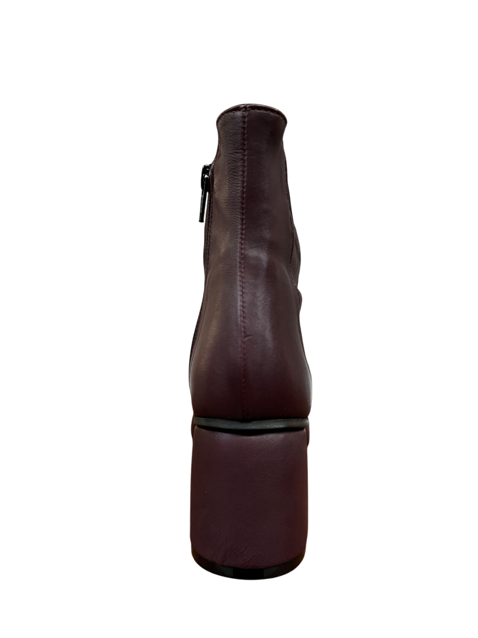 KUDETA’ 524301 Stivale Basso Donna Bordeaux, Zip Laterale, Tacco 7 cm – Pelle, Made in Italy