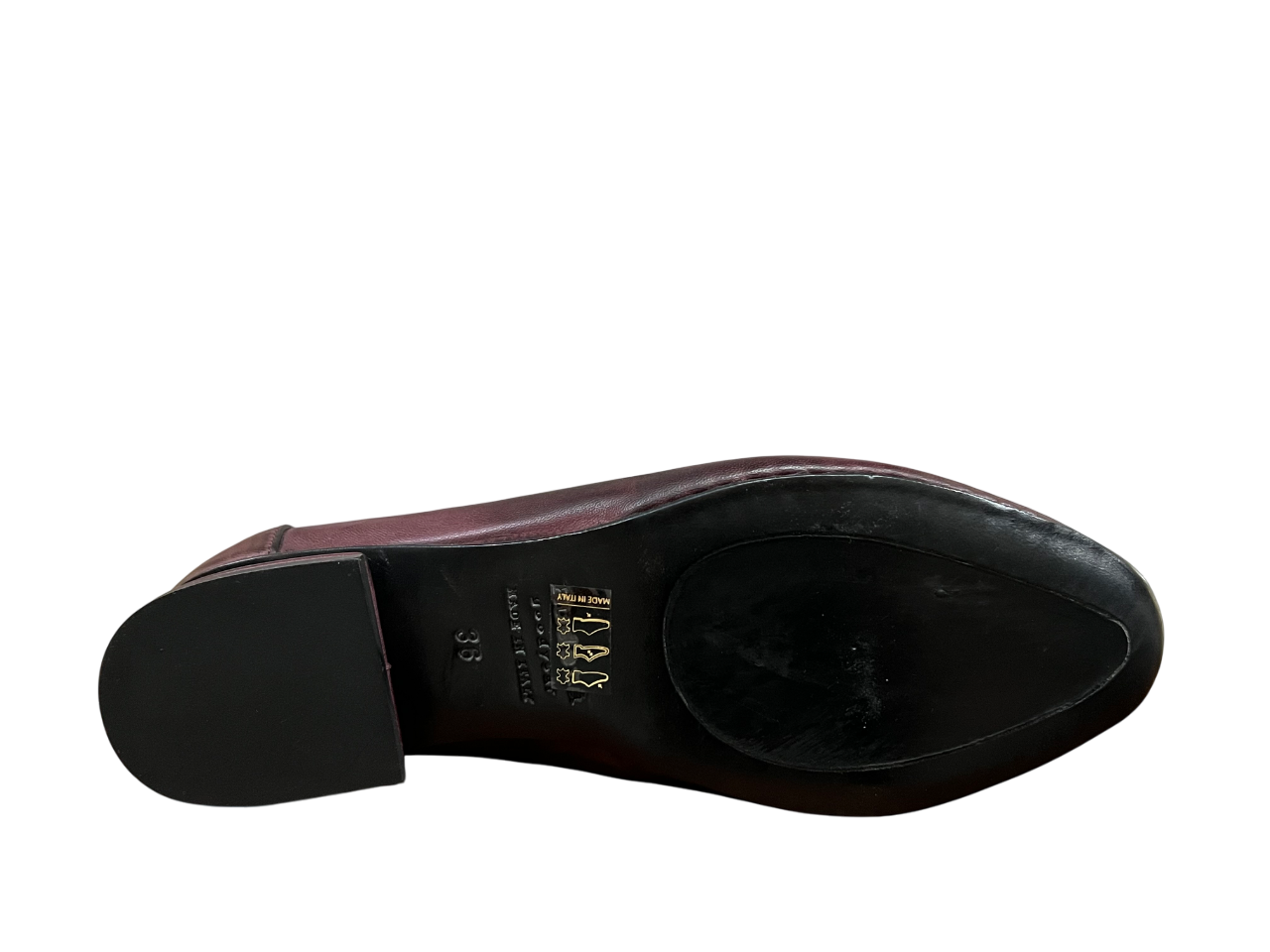 KUDETA’ 524100 Scarpa Donna Bordeaux in Pelle – Elastico, Tacco 2 cm, Made in Italy