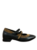KUDETA’ 524103 Scarpa Donna Nera in Pelle – Dettagli Camoscio Biscotto, Tacco 2 cm, Made in Italy