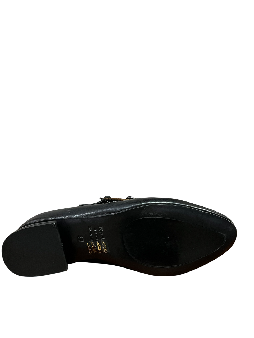 KUDETA’ 524103 Scarpa Donna Nera in Pelle – Dettagli Camoscio Biscotto, Tacco 2 cm, Made in Italy