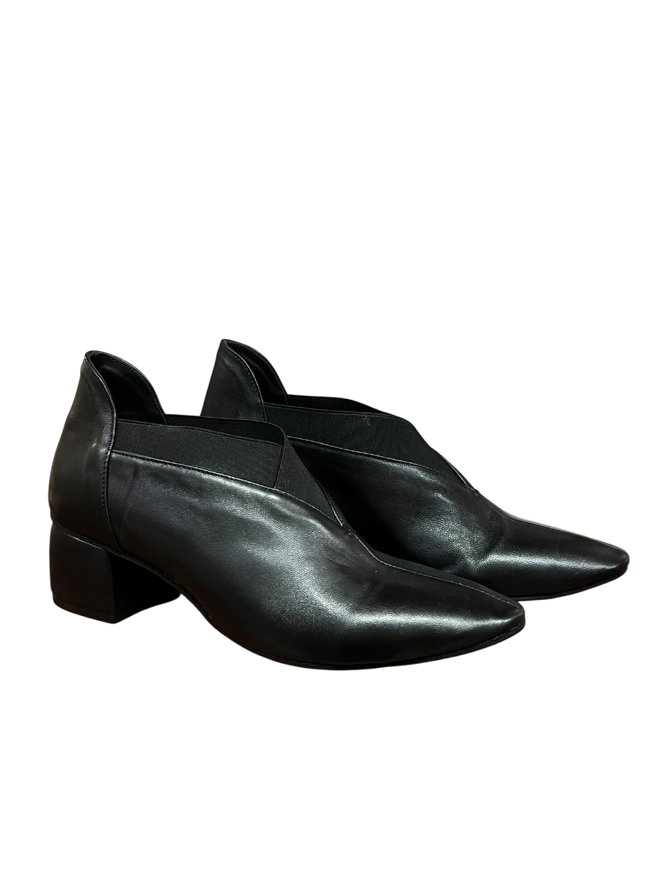 KUDETA’  524201 Scarpa Donna Nera in Pelle – Elastici in Tinta, Tacco 5 cm, Made in Italy