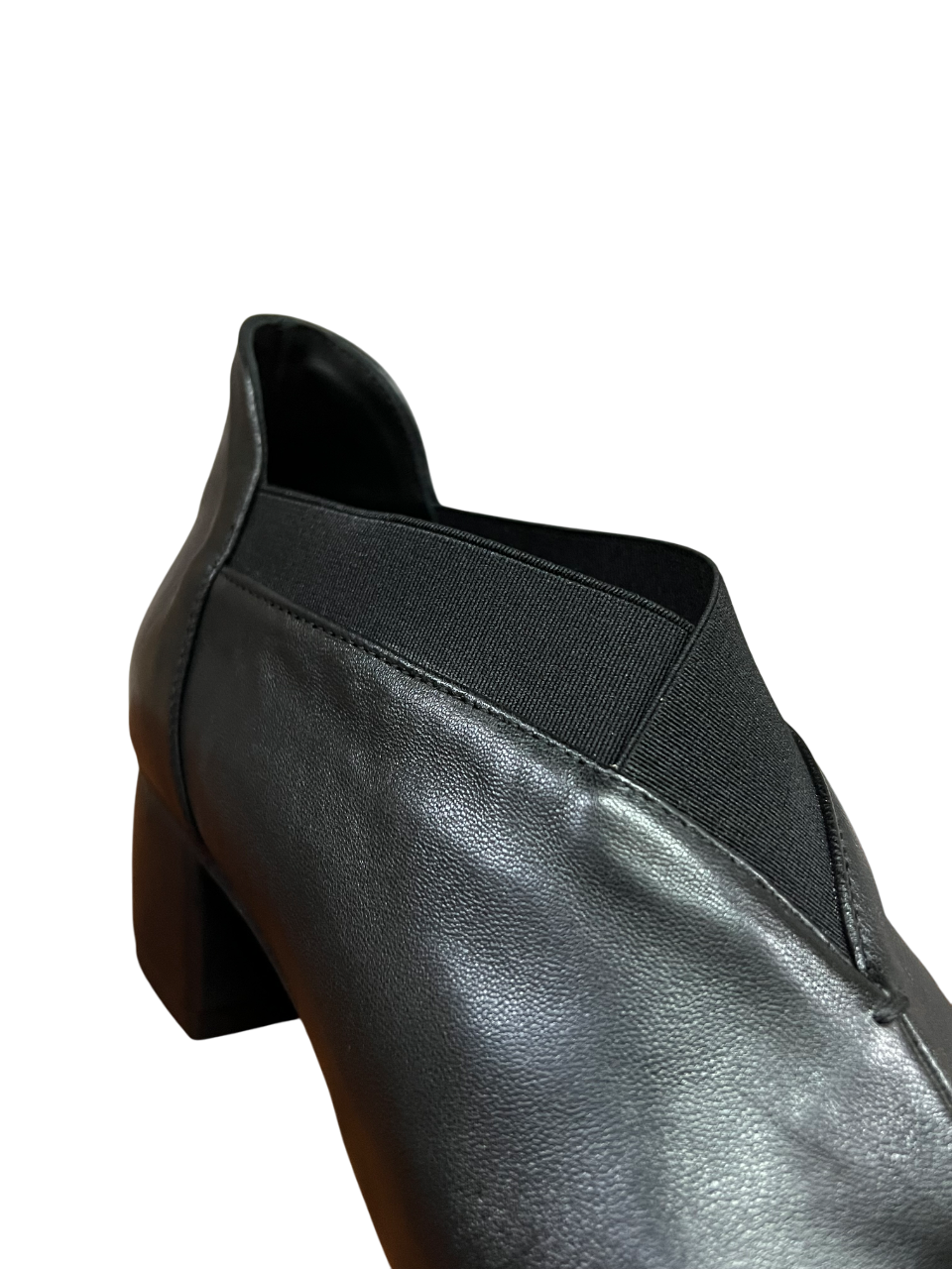 KUDETA’  524201 Scarpa Donna Nera in Pelle – Elastici in Tinta, Tacco 5 cm, Made in Italy