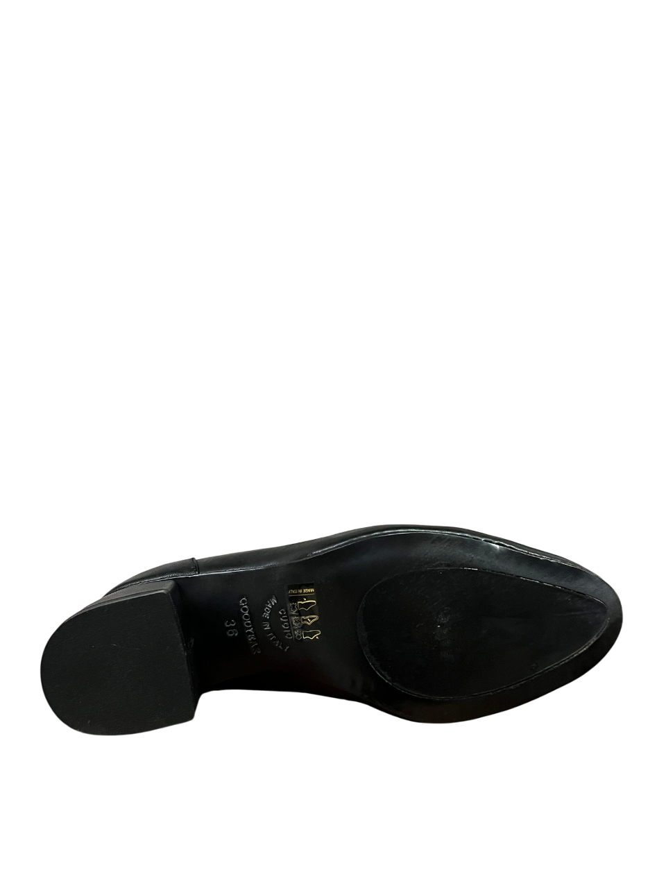 KUDETA’  524201 Scarpa Donna Nera in Pelle – Elastici in Tinta, Tacco 5 cm, Made in Italy