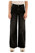 MOLLY BRACKEN ED64CN jeans donna wide leg vita alta, fondo 27 cm