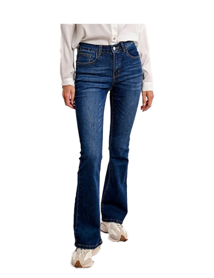 MOLLY BRACKEN jeans boot-cut vita alta ED33CN, fondo 23 cm