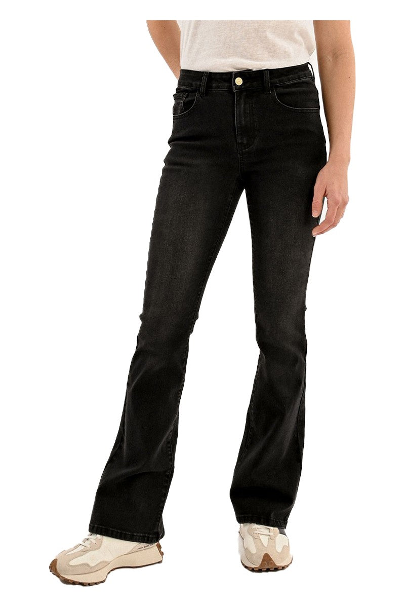MOLLY BRACKEN jeans boot-cut vita alta ED33CN, fondo 23 cm