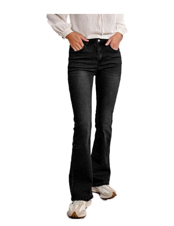 MOLLY BRACKEN jeans boot-cut vita alta ED33CN, fondo 23 cm