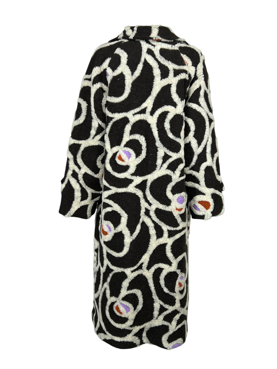 JUSTMINE cappotto donna doppiopetto lana marrone/ecru JABCS0025-F1436