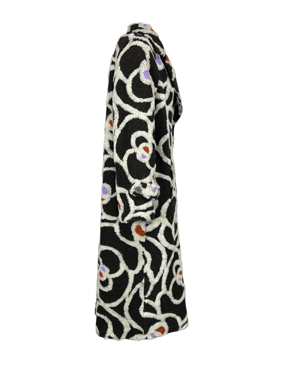 JUSTMINE cappotto donna doppiopetto lana marrone/ecru JABCS0025-F1436