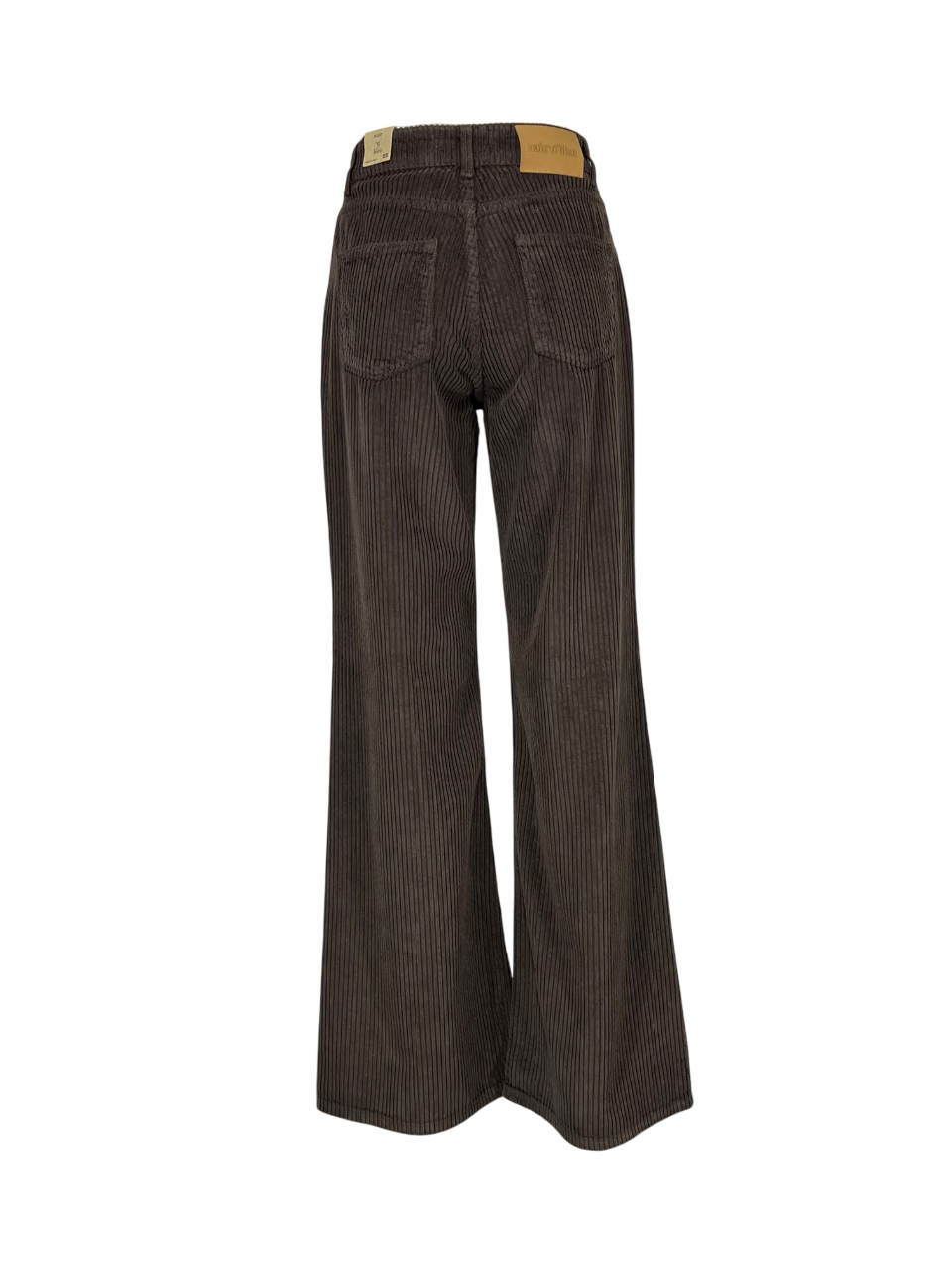 NOIR 'N' BLEU ARIANE-56 – Jeans donna in velluto roccia wide-leg vita alta (fondo 30 cm)