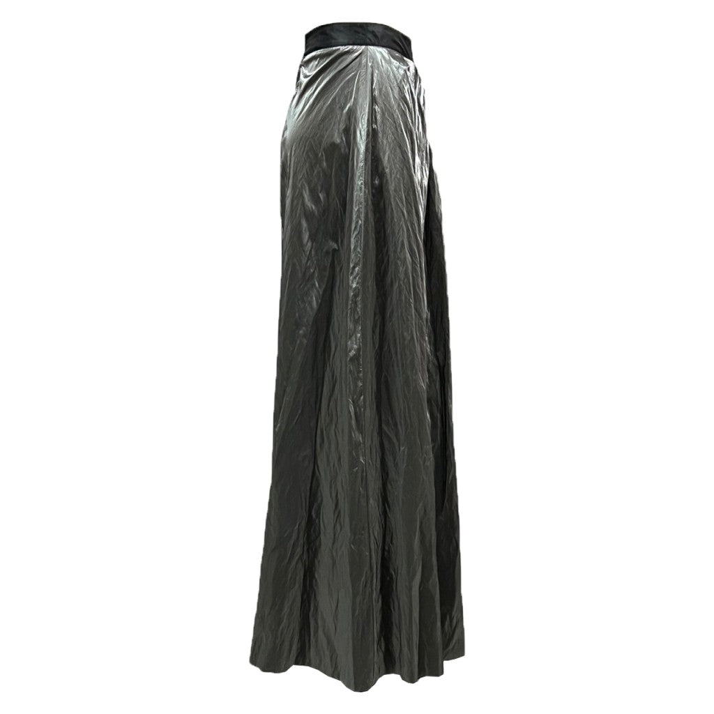 OTHERWISE by JUSTMINE OABGO0025-0518 – Gonna lunga plissé grigio lucido, zip dietro (110 cm)