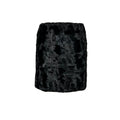 OTHERWISE by JUSTMINE OABGO0025-0512 – Minigonna eco astrakan nera con zip dietro (40 cm)