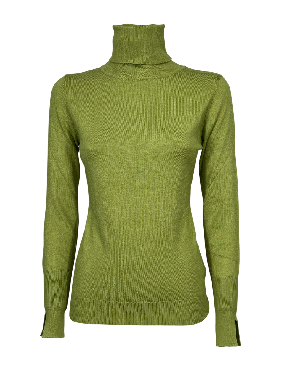KORALLINE art. 600 – Maglia donna slim collo alto, manica lunga con spacco Nuovi Colori
