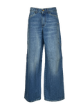 NOIR 'N' BLEU MIA L-312 jeans baggy donna vita alta tasconi – denim chiaro