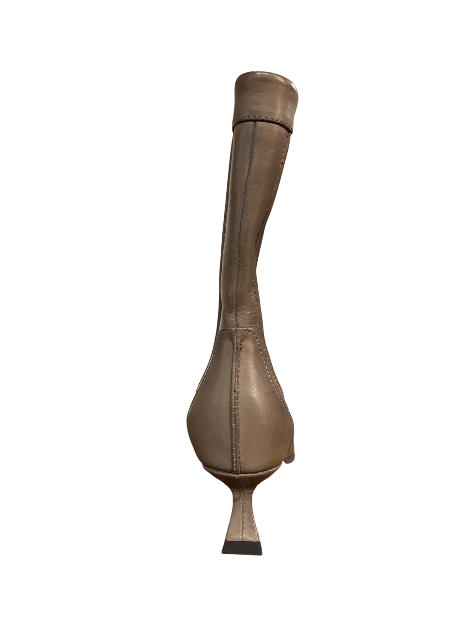 LA VITRINA PISA – Stivale basso donna in pelle fango con zip laterale e tacco 5 cm