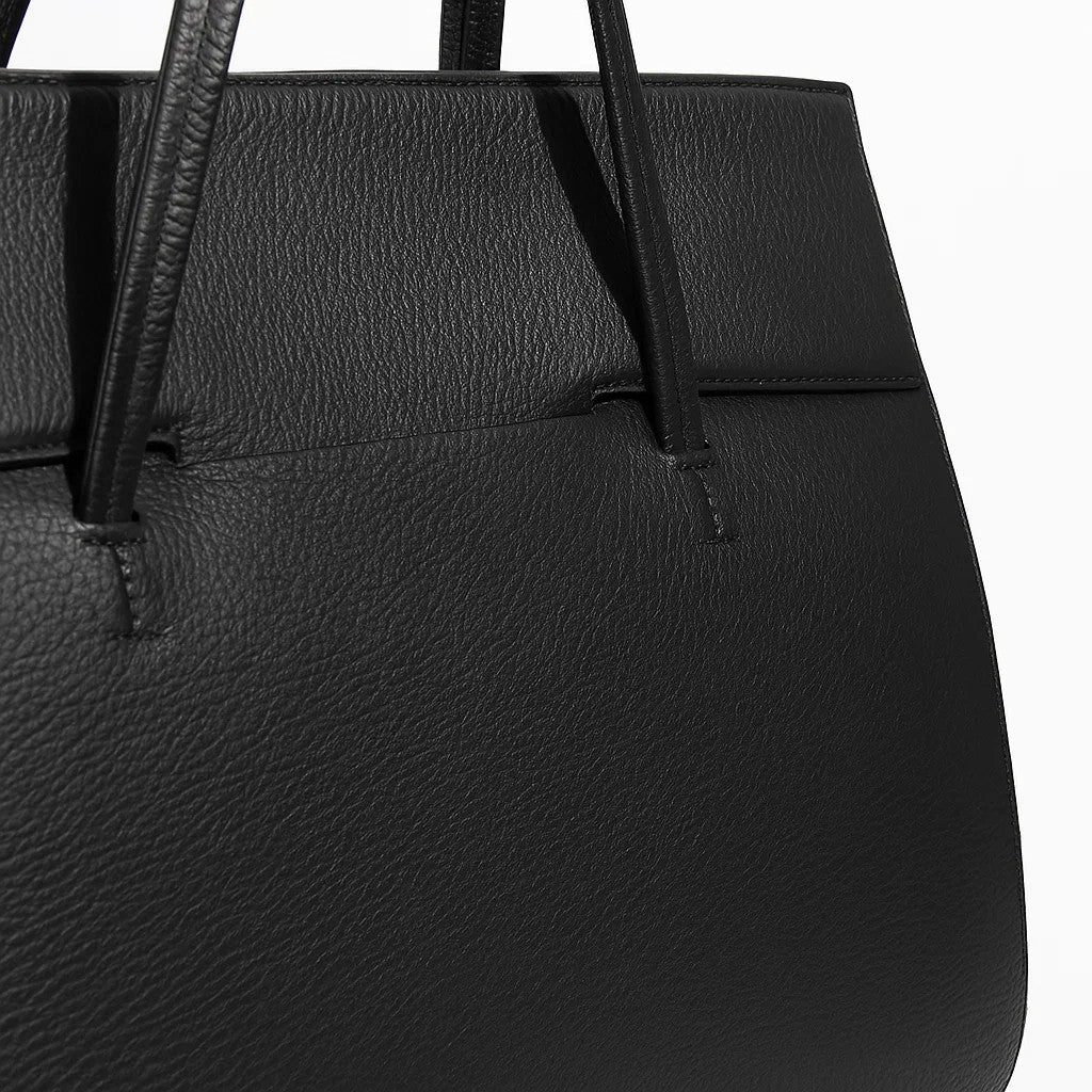 Liviana Conti borsa donna grande a mano pelle vitello grana cervo nera WA52075