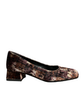LUCREZIA D’ALTAVILLA Scarpa Donna in Velluto Stampato Punta Quadra NETTUNO con Soletta Memory – Made in Italy