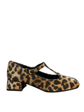 LUCREZIA D’ALTAVILLA scarpa donna JOE animalier T-strap punta quadra – Made in Italy