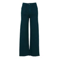 La Fee Maraboutee RENO-C jeans donna boot-cut petrolio vita alta slim tasche applicate taglio vivo GOTS