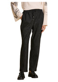 LA FEE MARABOUTEE pantalone donna nero/argento coulisse ZERGY tasche laterali