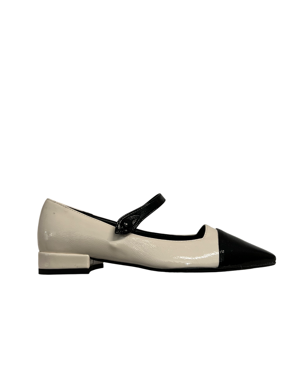 LUCREZIA D’ALTAVILLA Scarpa Donna in Vernice Bicolore Panna/Nero – 2116 CRISTAL