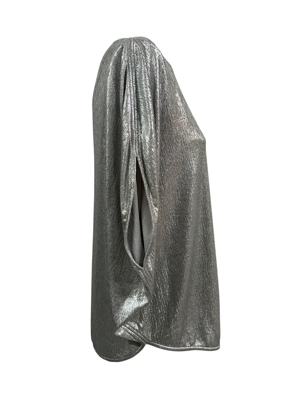 MEIMEIJ maxi maglia over argento mezza manica M5FW00 MADE IN ITALY