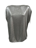 MEIMEIJ maxi maglia over argento mezza manica M5FW00 MADE IN ITALY