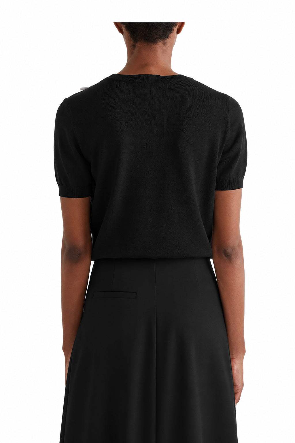M6PZ54 MEIMEIJ Maglia Donna Fiocchi Applicati