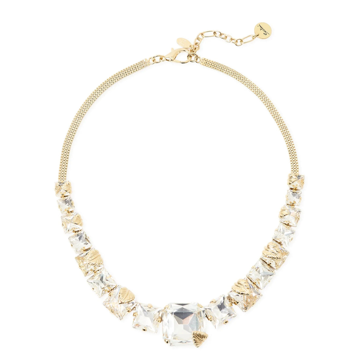 SODINI Collana Donna Daphne Oro con Catena Panther, Cristalli e Foglie Dorate 552515