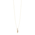 SODINI Collana Lunga Donna Daphne Oro con Perle, Foglia Pendente e Strass 552522