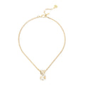 SODINI Collana Corta Donna Daphne Oro con Catena Groumette, Due Cristalli e Foglie Dorate 552525