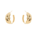 SODINI Orecchini Donna Daphne Oro a Cerchio con Tre Foglie Incise 552542