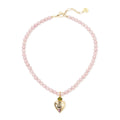 SODINI Collana Donna Naos Rosa e Oro con Sfere, Cuore Bombato e Cristalli 552583V