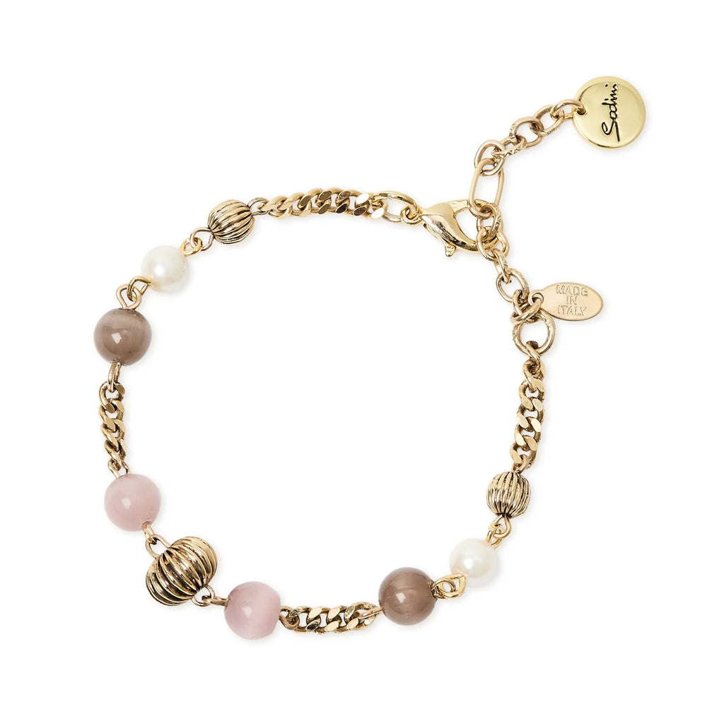 SODINI Bracciale Donna Naos Multicolor con Catena Groumette, Sfere e Boule 552592