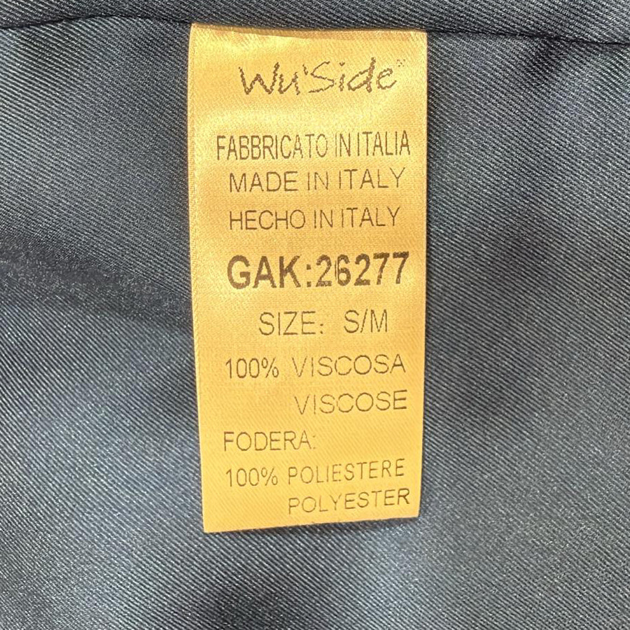 WU'SIDE kimono corto donna floreale blu oro GAK 26277  26277 100% viscosa Made in Italy