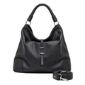 RIPANI Hilda 1185OJ Borsa a Spalla L Nera in Pelle Effetto Cervo Made in Italy