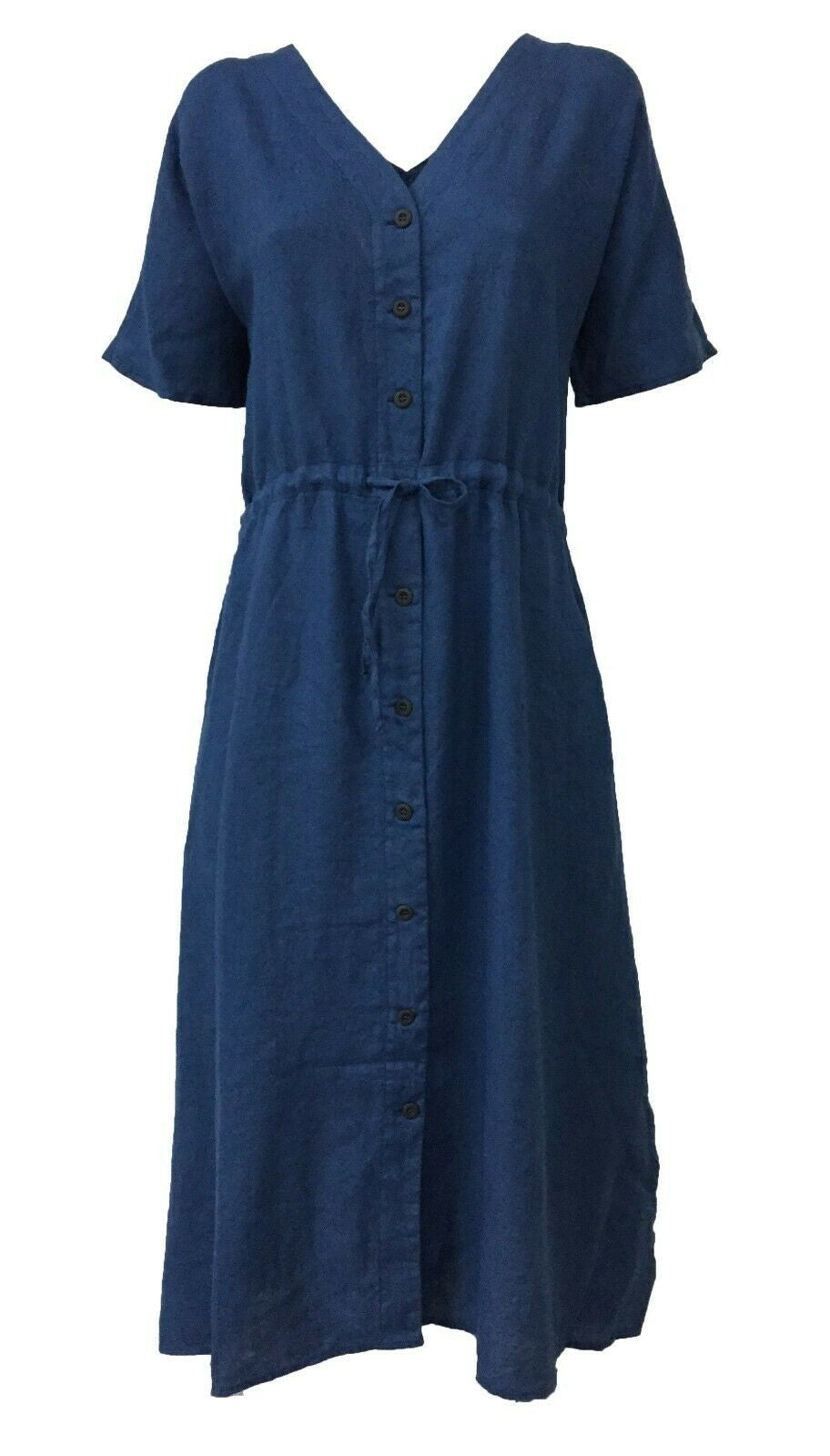 4.10 by BKØ abito indaco abbottonato DD20150 MADE IN ITALY