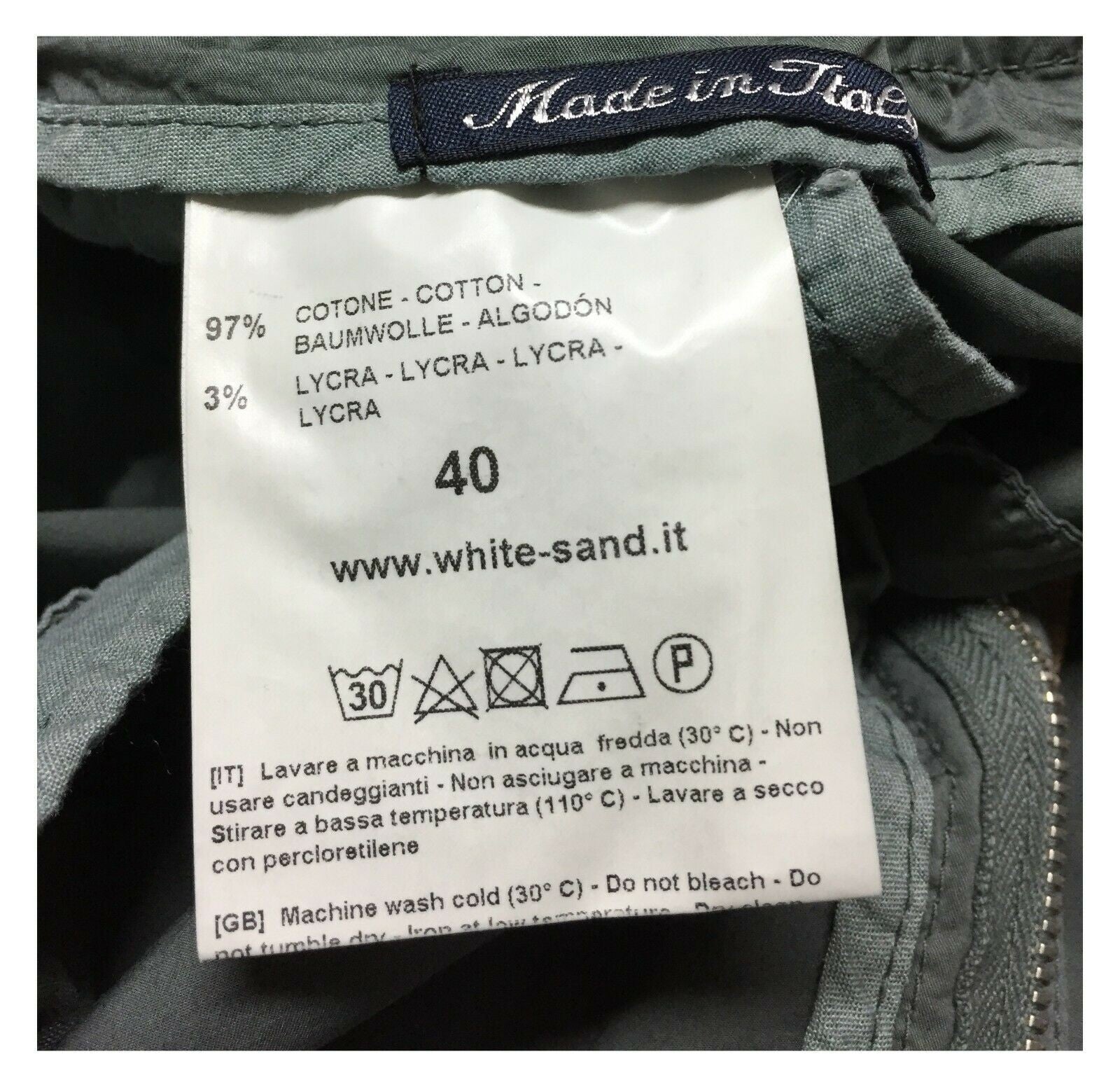 WHITE SAND pantalone donna cotone leggero mod 20SD61 17 ANGELINA MADE IN ITALY