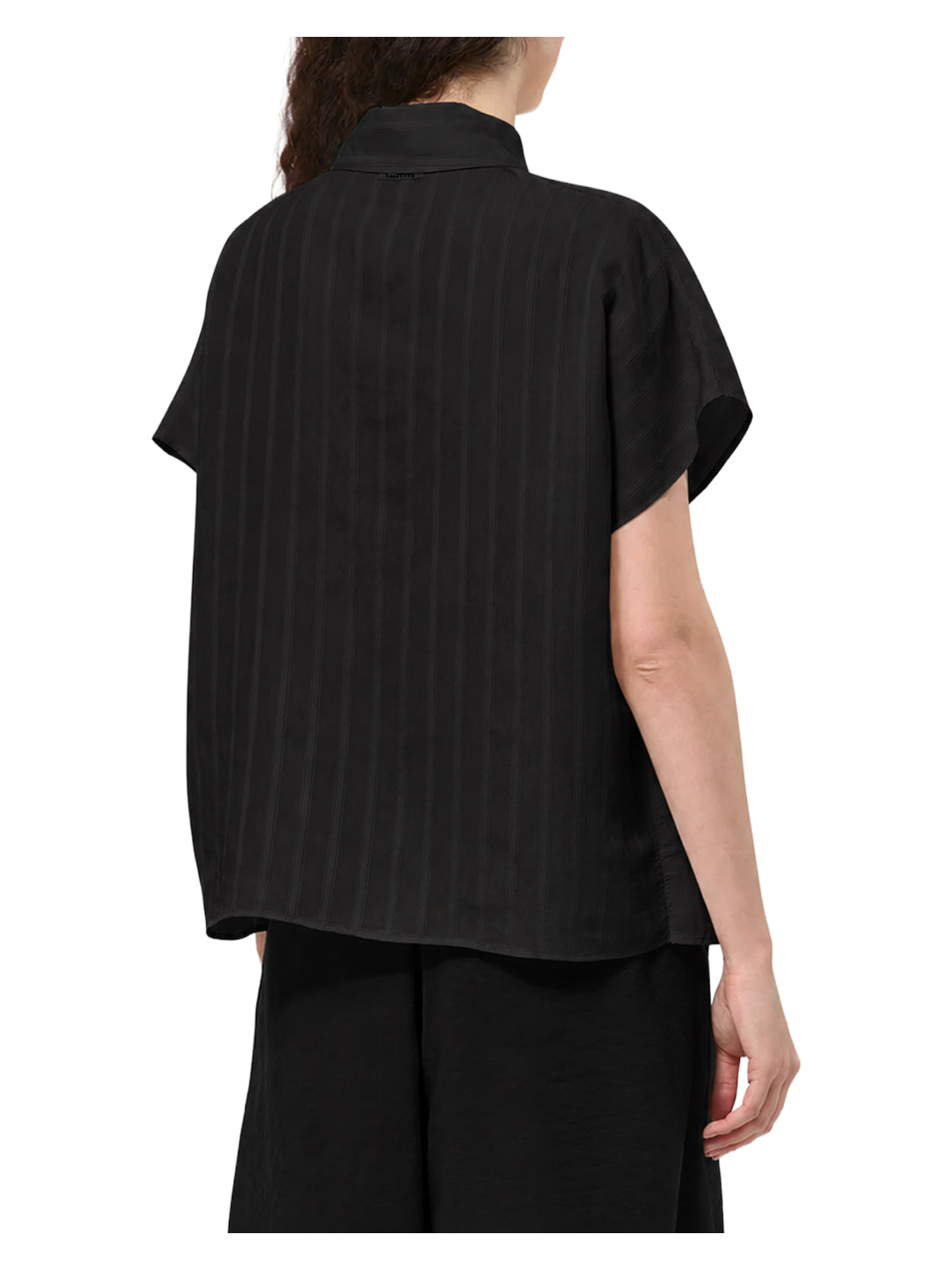 CH-BOVIRI-J HUMILITY Camicia Nera Armaturata Made in Italy