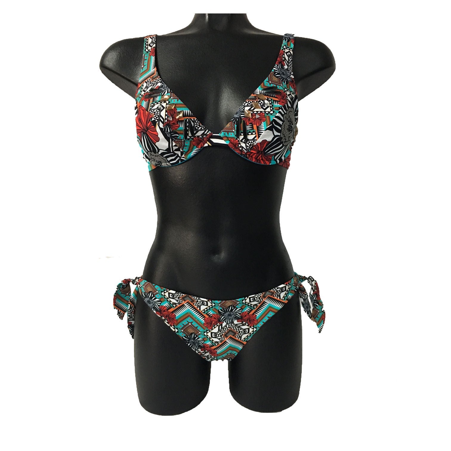 MISS BIKINI LUXE bikini donna con ferretto e applicazioni mod 1723C/ CURO COPPA C