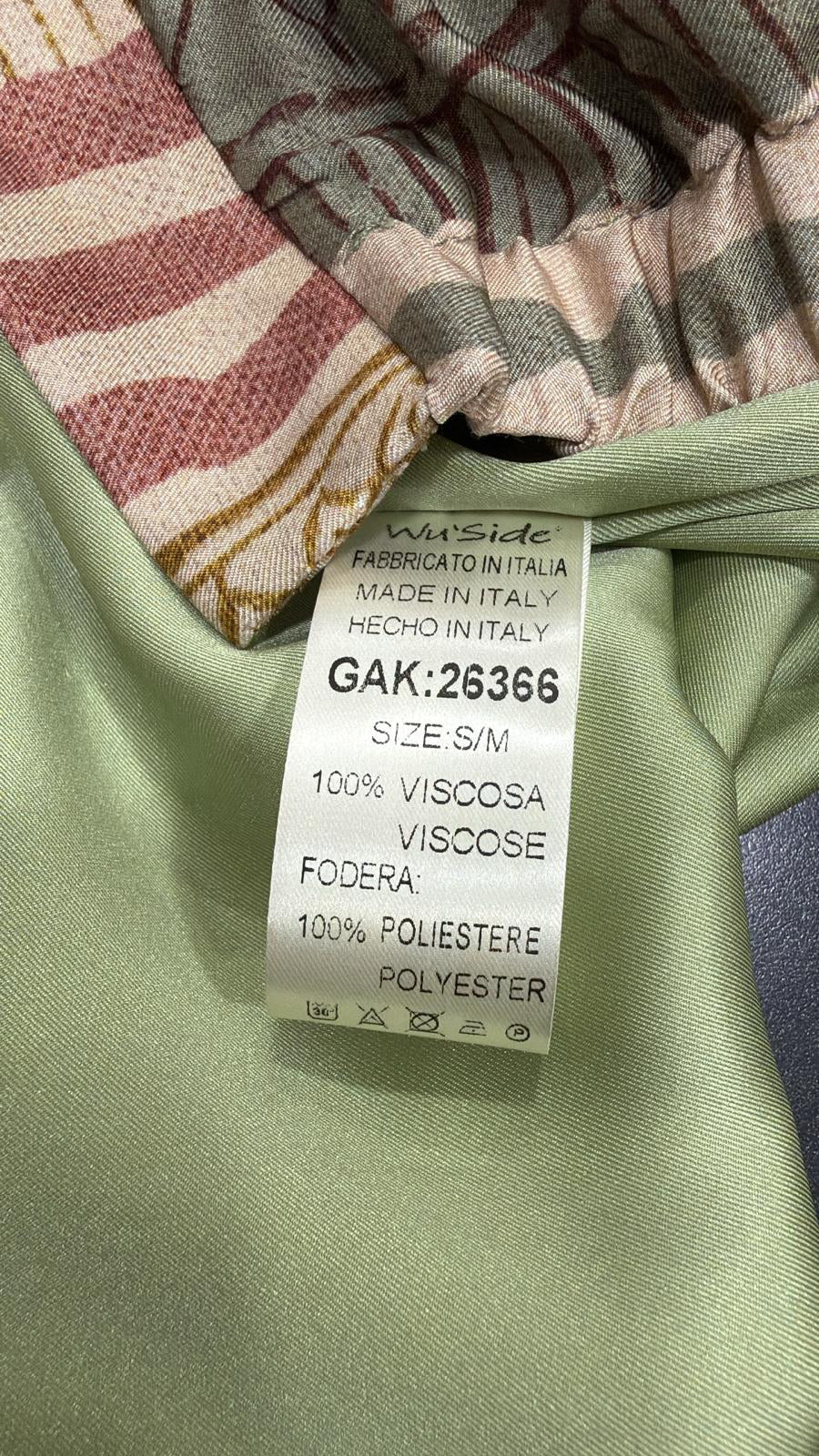 WU’SIDE giacca bomber donna fantasia militare art. GAK 26366 in viscosa Made in Italy