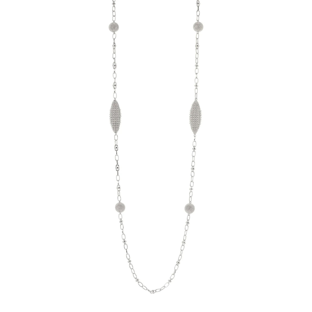 Sodini Collana Lunga Pompei 800005A Argento con Elementi Reticolati e Microsfere