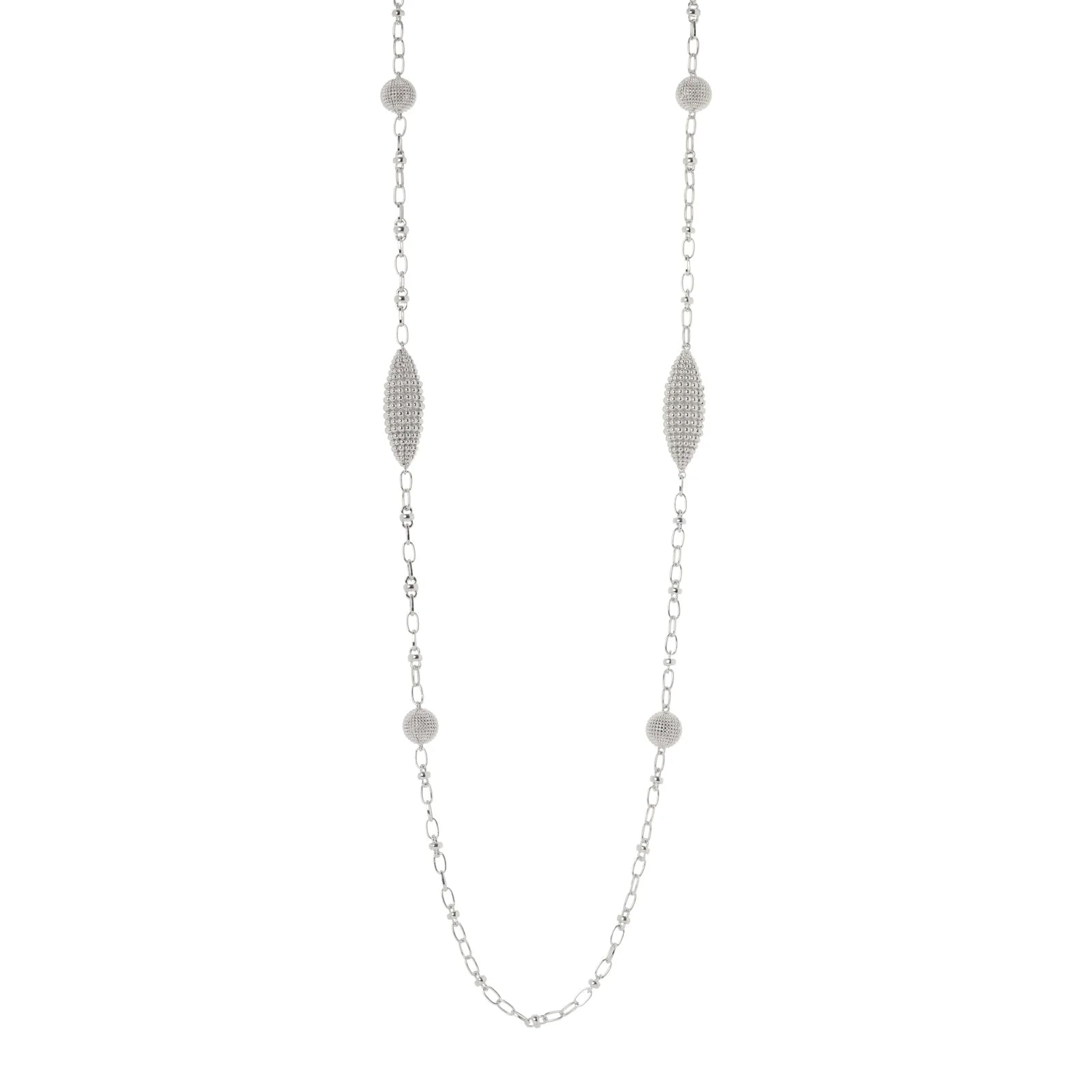 Sodini Collana Lunga Pompei 800005A Argento con Elementi Reticolati e Microsfere