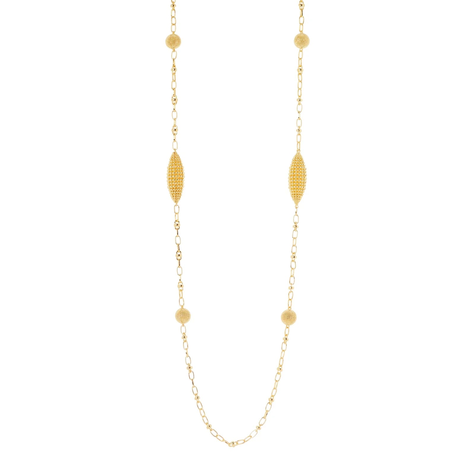 Sodini Collana Lunga Pompei 800005D Oro con Elementi Reticolati e Microsfere