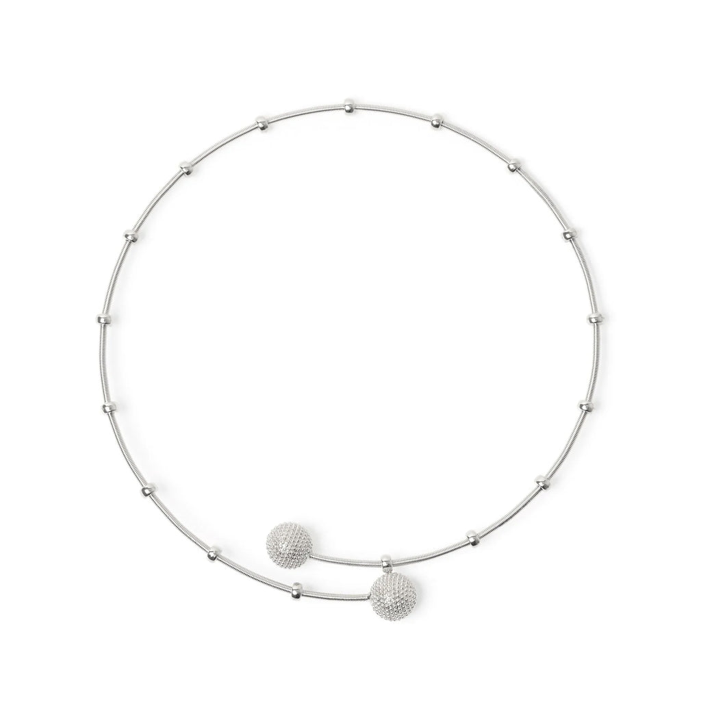 Sodini Collana Corta Pompei 800008A Argento a Filo con Anellini e Boule