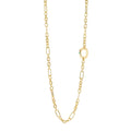 SODINI Collana Lunga Donna Emilia Multicolor Oro Satinato con Maglia Ovale e Cristalli 800032W