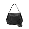 RIPANI Bina 1081OJ Borsa a Spalla L Nera in Pelle Effetto Cervo Made in Italy