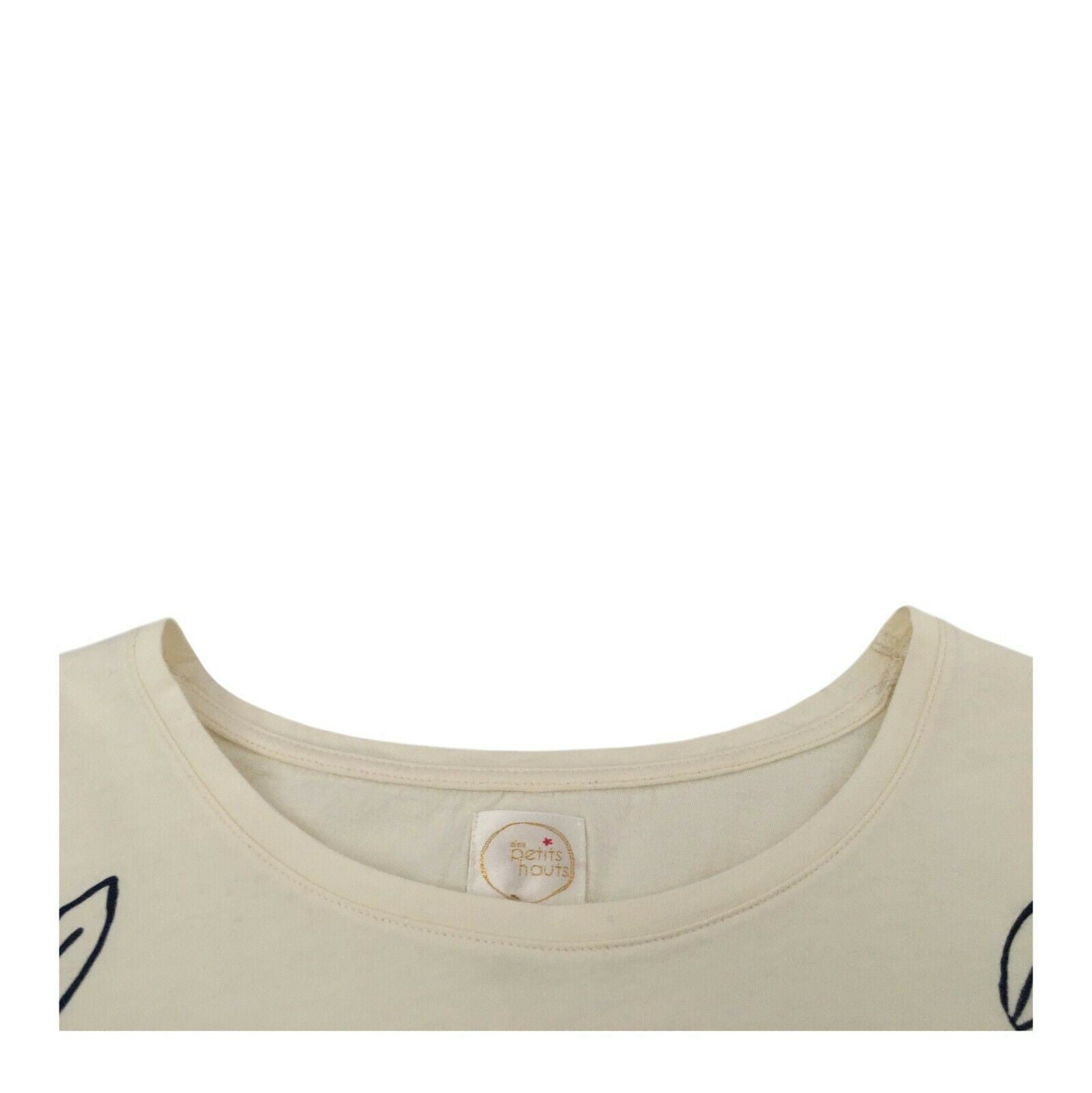 DES PETITS HAUTS T-shirt donna manica corta ecru mod HECTOR 100% cotone
